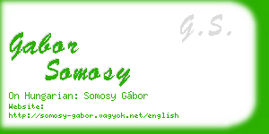 gabor somosy business card