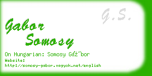 gabor somosy business card